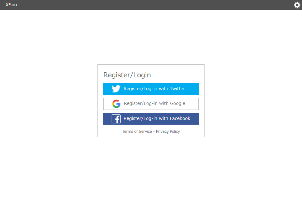 Log-in page